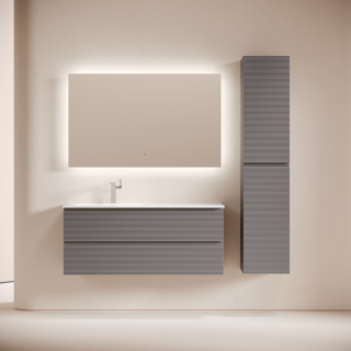 Тумба подвесная под раковину Sancos Folk FL120LGS левая 120 см Grey soft